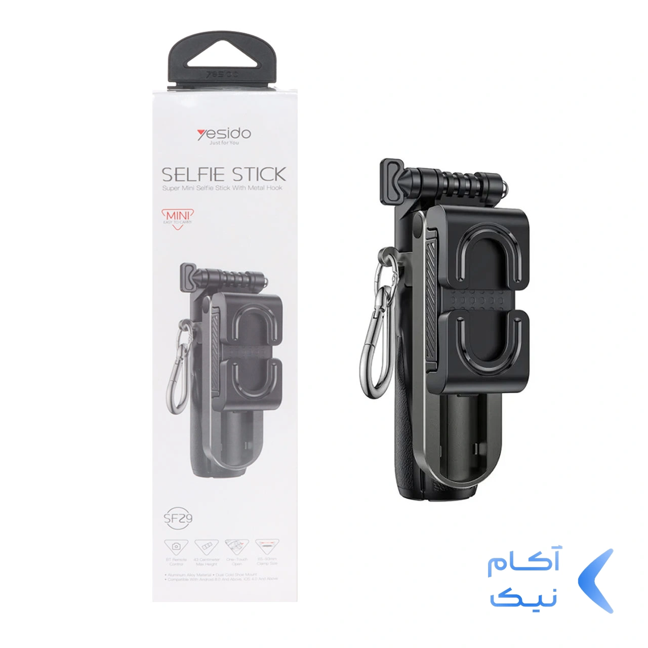 1644528-1.webp سه پایه و مونوپاد Yesido مدل SF29 ریموت دار با ارتفاع 43 سانتی و چرخش 360 - مشکی
