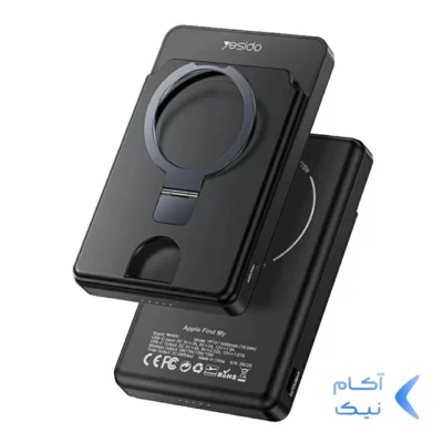 پاوربانک وایرلس PD و فست شارژ Yesido 5000mAh مدل YP73 20W - مشکی (گارانتی 18 ماه تعویض نیکان همراه)