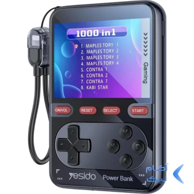 کنسول بازی و پاوربانک PD و فست شارژ Yesido 10000mAh مدل YP87 20W - مشکی (گارانتی 18 ماه تعویض نیکان همراه)