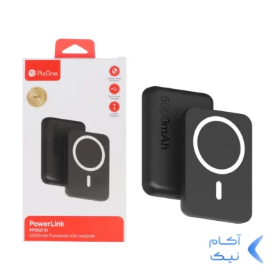 پاوربانک وایرلس و فست شارژ ProOne 5000mAh مدل PPB5010 PowerLink 20W - مشکی