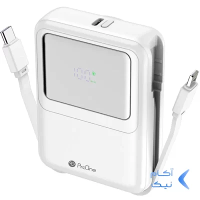 پاوربانک وایرلس و فست شارژ ProOne 10000mAh مدل PPB5116N Power Max 22.5W - سفید