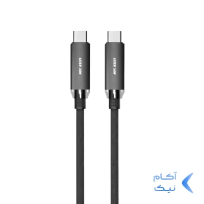کابل شارژ فست 2 متری Green Lion Type-C To Type-C مدل GNBUC240W2MBK 240W - مشکی (گارانتی 24 ماهه ایویز)