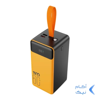 پاوربانک فست شارژ TSCO 60000mAh مدل TP 6001 22.5W - زرد مشکی