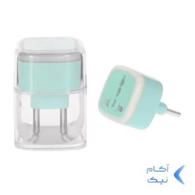 تبدیل برق 3 به 2 مدل M-03 - سبزآبی - MMS